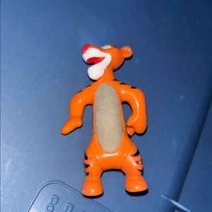 Orange Tigger Figurine with Flocked Belly